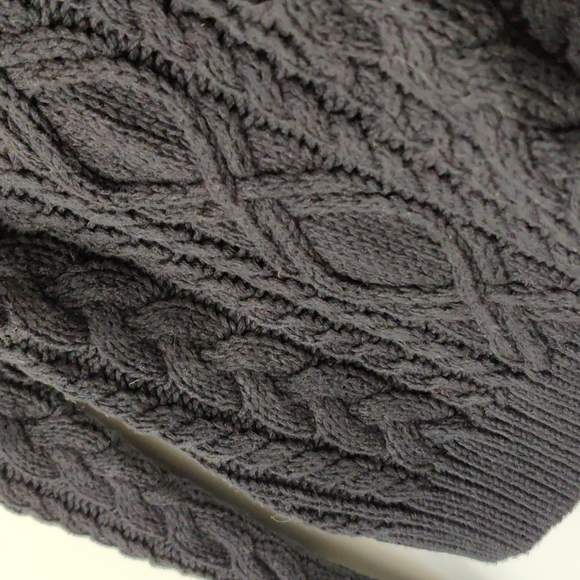 Ralph Lauren black cableknit sweater cotton crewneck sweater black sweat… - Picture 4 of 8